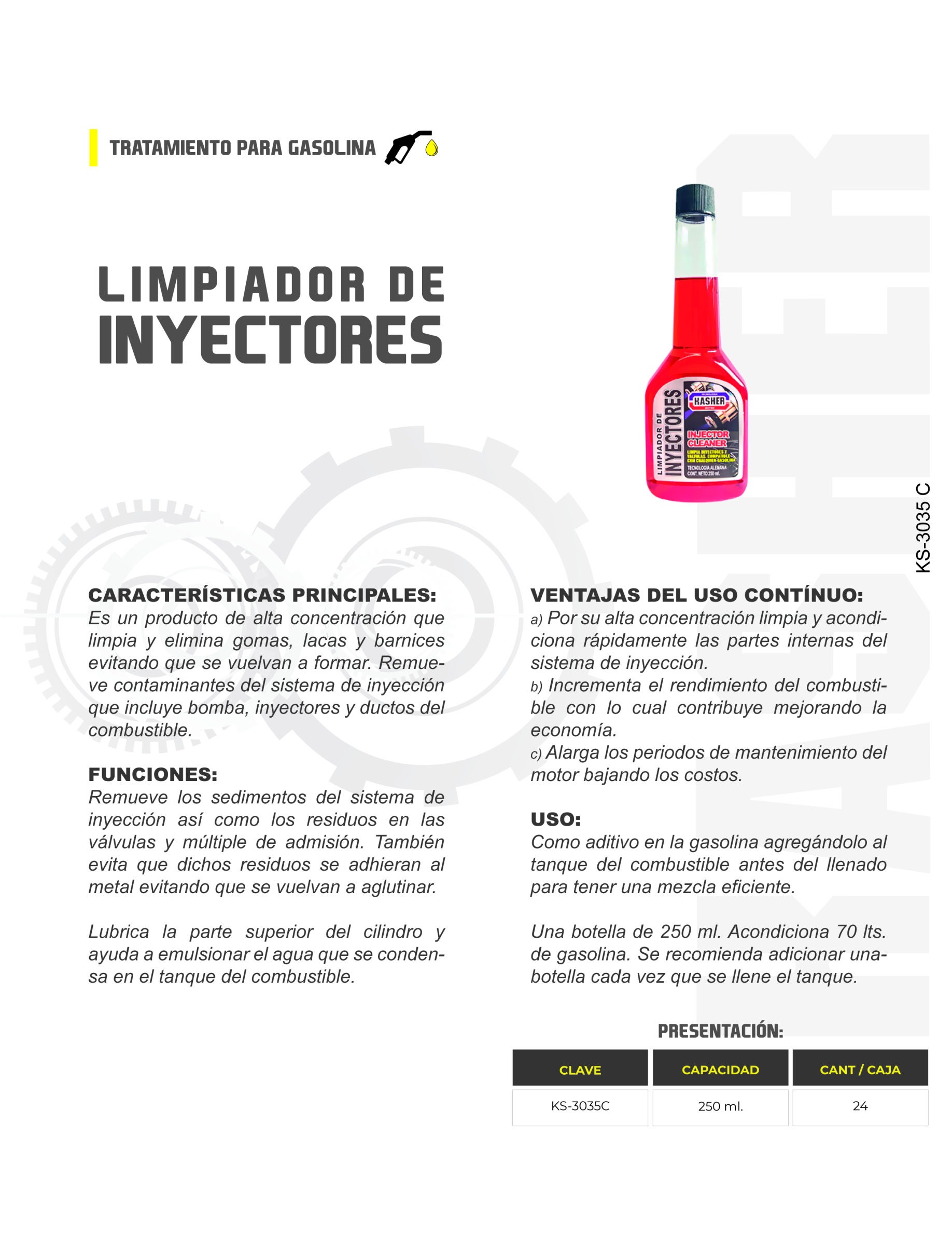 limpiador de inyectores kasher